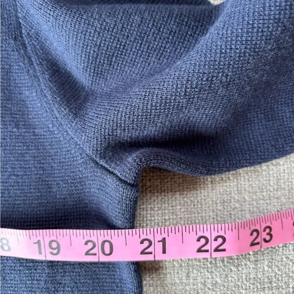 J. Crew Wool Blend Navy Sweater Blazer Coatigan Classic Preppy Career Small - Picture 7 of 10